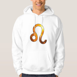 Radiant Leo Glow - Luxuriöse Gold Cosmic Art Hoodie
