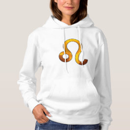 Radiant Leo Glow - Luxuriöse Gold Cosmic Art Hoodie