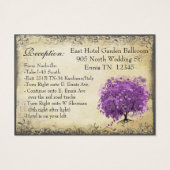 Radiant Lila Heart Leaf Tree Wedding (Rückseite)