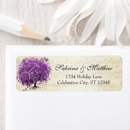 Radiant Lila Heart Leaf Tree Wedding (Insitu)