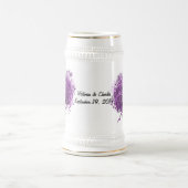 Radiant Lila Heart Leaf Tree Wedding Bierglas (Mittel)
