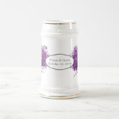 Radiant Lila Heart Leaf Tree Wedding Bierglas (Mittel)