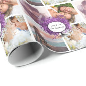 Radiant Lila Heart Leaf Tree Wedding Geschenkpapier (Rolleneckpunkt)