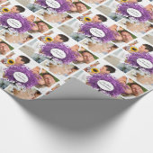 Radiant Lila Heart Leaf Tree Wedding Geschenkpapier (Ecke)