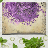 Radiant Lila Heart Leaf Tree Wedding Handtuch (Gefaltet)