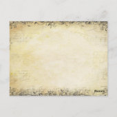 Radiant Lila Heart Leaf Tree Wedding Postkarte (Rückseite)