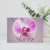 Radiant Lila Orchid Wedding RSVP (Stehend Vorderseite)