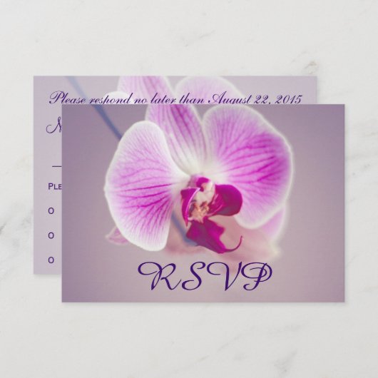 Radiant Lila Orchid Wedding RSVP (Vorne/Hinten)