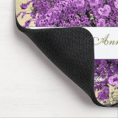 Radiant Lila Romantic Heart Leaf Wedding Mousepad (Ecke)