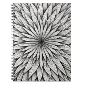 Radiant Line Art Bloom Notebook Notizblock (Vorderseite)