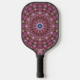 Radiant Magenta Mandala Kaleidoscope Print Pickleball Schläger