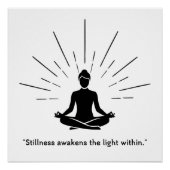 Radiant Meditation Silhouette Poster (Vorderseite)