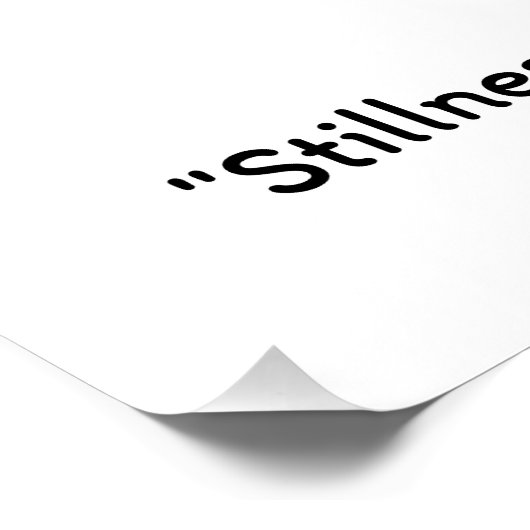 Radiant Meditation Silhouette Poster (Ecke)