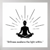 Radiant Meditation Silhouette Poster (Vorne)