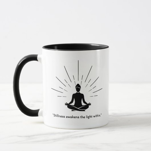 Radiant Meditation Silhouette Tasse (Links)