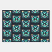 Radiant mehrfarbiger Schmetterling Portrait Hope Geschenkpapier Set (Vorderseite 2)