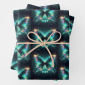 Radiant mehrfarbiger Schmetterling Portrait Hope Geschenkpapier Set (Beispiel)