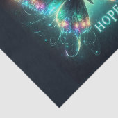 Radiant mehrfarbiger Schmetterling Portrait Hope Seidenpapier (Ausschnitt)