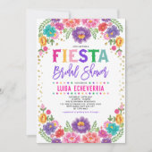 Radiant Mexican Floral Fiesta Brautparty Einladung (Vorderseite)