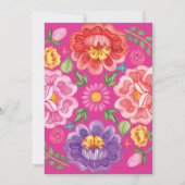 Radiant Mexican Floral Fiesta Brautparty Einladung (Rückseite)
