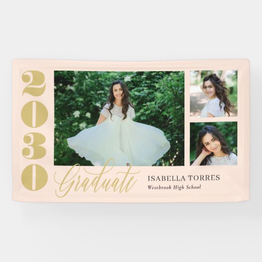 Radiant Moments EDITABLE FARBBBanner für Abschluss Banner (Horizontal)