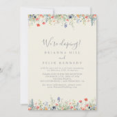 Radiant Multicolor Wildblume Elopement Empfang Einladung (Vorderseite)