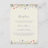 Radiant Multicolor Wildblume Hochzeitsempfang Begleitkarte (Vorderseite)