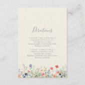 Radiant Multicolor Wildblume Hochzeitsrichtungen Begleitkarte (Vorderseite)