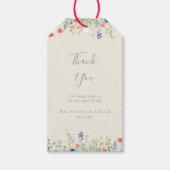 Radiant Multicolor Wildblume Wedding Vielen Dank Geschenkanhänger (Vorderseite)