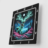 Radiant Neon Buck Quadratische Wanduhr (Winkel)