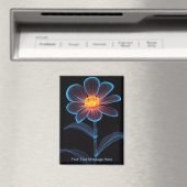 Radiant Neon Glow Blume Art Magnet (In Situ (Geschirrspüler))