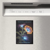 Radiant Neon Glow Blume Art Magnet (In Situ (Geschirrspüler))