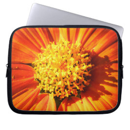 Radiant Orange Flower Laptop Sleeve Botanical Art