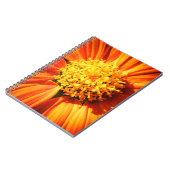 Radiant Orange Flower Macro Notebook Nature Photo Notizblock (Linke Seite)