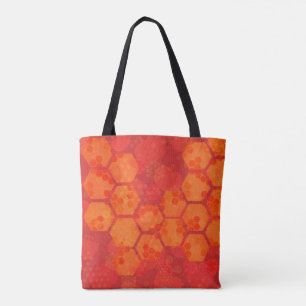 Radiant Orange Honeycomb Tasche