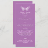 Radiant Orchid Butterfly Menu Menükarte (Vorne/Hinten)