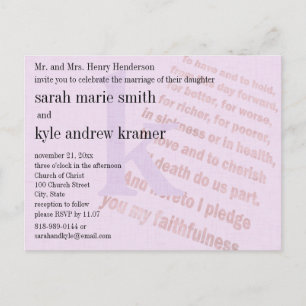 Radiant Orchid Christlich Modern Monogram Wedding Postkarte