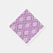 Radiant Orchid Classic Damask Muster Serviette (Ecke)