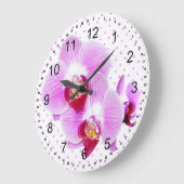 Radiant Orchid Closeup Foto Große Wanduhr (Winkel)