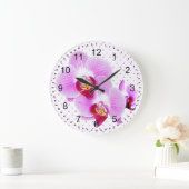 Radiant Orchid Closeup Foto Große Wanduhr (Zuhause)