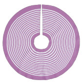 Radiant Orchid Lila White Strip Weihnachten Polyester Weihnachtsbaumdecke (Vorderseite)