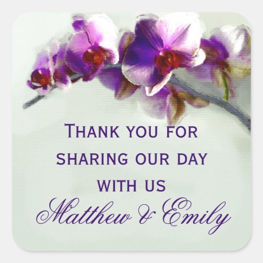 Radiant Orchid Painting Quadratischer Aufkleber (Vorderseite)