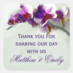 Radiant Orchid Painting Quadratischer Aufkleber