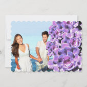 Radiant Orchid Sukkulent Moderne Typografie Hochze Einladung (Rückseite)