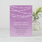 Radiant Orchid Twinkle Lights Hochzeitseinladung Einladung (Stehend Vorderseite)