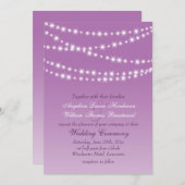 Radiant Orchid Twinkle Lights Hochzeitseinladung Einladung (Vorne/Hinten)