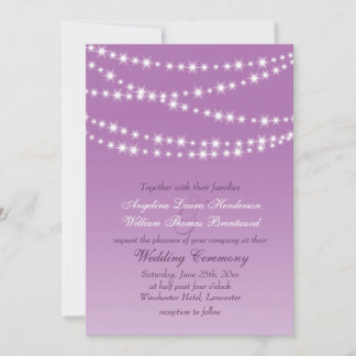 Radiant Orchid Twinkle Lights Hochzeitseinladung Einladung