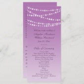 Radiant Orchid Twinkle Lights Hochzeitsprogramm Programm (Vorne/Hinten)