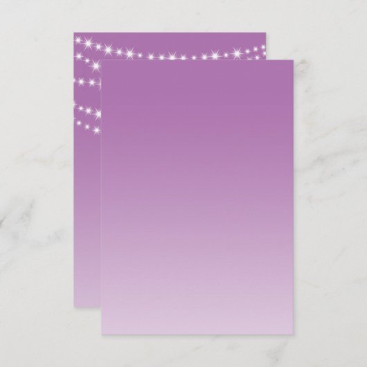 Radiant Orchid Twinkle Lights UAWG RSVP Karte (Vorne/Hinten)