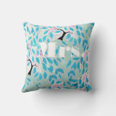 Radiant Orchid und Green Romantic Tree Wedding Kissen (Rückseite)